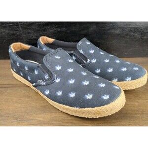 VANS 9.5 Slip On Flat Skate Shoes Comfort Sneaker Navy White